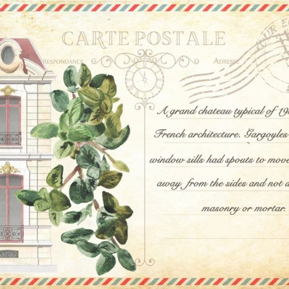 Assorted French Architecture Designs Reusable Paper Placemats